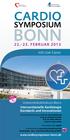 mit Live Cases Universitätsklinikum Bonn Interventionelle Kardiologie Standards und Innovationen www.cardiosymposium-bonn.de