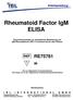 Rheumatoid Factor IgM ELISA