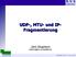 UDP-, MTU- und IP- Fragmentierung