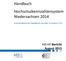 Handbuch Hochschulkennzahlensystem Niedersachsen 2014. Fortschreibung des Handbuchs aus dem Dezember 2010