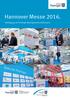 Hannover Messe 2016. Beteiligung am Thüringer Messegemeinschaftsstand.