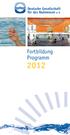 Deutsche Gesellschaft für das Badewesen e. V. Fortbildung Programm