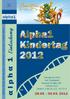 Alpha1 Kindertag. α l p h α 1 Einladung. αlphα1. Köln 28.09. - 30.09. 2012