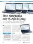 Test: Notebooks mit 15-Zoll-Display