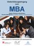 MBA. Weiterbildungslehrgang zum. Informationen für Interessenten und Interessentinnen