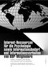 Internet-Ressourcen für die Psychologie sowie Informationsbedarf und Informationsverhalten von BDP-Mitgliedern
