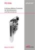 PCI 8164. 4-Achsen-Motion-Controller für Schrittmotoren und Servomotoren. Manual 1221-A002 D