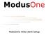 ModusOne Web Client Setup
