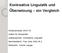 Kontrastive Linguistik und Übersetzung ein Vergleich