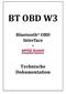 BT OBD W3. Bluetooth OBD Interface. Technische Dokumentation