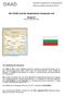 Der DAAD und der akademische Austausch mit. Bulgarien. (Stand: November 2012)