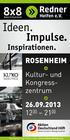 8x8. Ideen. Impulse. Inspirationen. Rosenheim. Kultur- und Kongresszentrum 26.09.2013 12 30 21 00. Information und Tickets unter: www.rednerhelfen.