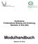 Studiengang Frühkindliche Bildung und Erziehung Bachelor of Arts (BA) Modulhandbuch. (Stand 01.07.2014)