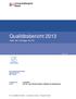 Qualitätsbericht 2013