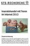 Inseratehandel mit Tieren im Internet 2013