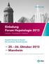 Einladung Forum Hepatologie 2013