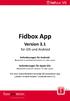 Fidbox App. Version 3.1. für ios und Android. Anforderungen für Android: Bluetooth 4 und Android Version 4.1 oder neuer