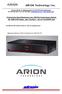 Technische Spezifikationen der ARION Technology Digital HD USB-PVR Kabel Set Top Box, AC-2710VHDPR-CoC
