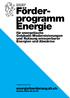 Förderprogramm Energie