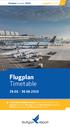 Flugplan Timetable 29.03. - 30.06.2015. Sommer Summer 2015 Ausgabe Edition 1