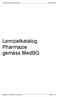 Lernzielkatalog Pharmazie gemäss MedBG