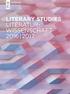 Literaturwissenschaft Literary Studies Etudes Littéraires