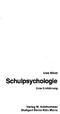 Uwe Wiest. Schulpsychologie. Eine Einführung. Verlag W. Kohlhammer Stuttgart Berlin Köln Mainz