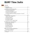 BURY Time Suite. Einleitendes 2. 1. Allgemeine Hinweise 2. Installation und Nutzungsarten 3