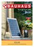 SOLAR. Solar-Kits I Solar-Teich I Solarduschen I Solar-Gartenbeleuchtung. www.bauhaus.info