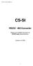 CS-SI 2.4 Dokumentation 0.1 CS-SI. RS232 / 485 Konverter. RS232 nach RS485 Konverter für SITOP solar Wechselrichter. Version 2.
