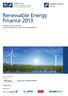 Renewable Energy Finance 2013