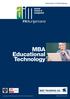 MBA Educational Technology