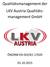 Qualitätsmanagement der LKV Austria Qualitäts- management GmbH ÖNORM EN ISO/IEC 17020