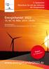 www.energiehandel2022.de Energiehandel 2022 15. bis 16. März 2016 Berlin Rabatt 5. Symposium Diskutieren Sie mit den Akteuren der Energiewende