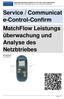 Service / Communicat e-control-confirm MatchFlow Leistungs überwachung und Analyse des Netzbtriebes