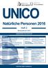 UNICO. Natürliche Personen 2016. Heft 2. Steuerzeitraum 2015. Agentur Einnahmen HEFT 2 KOSTENLOSER VORDRUCK ANWEISUNGEN ZUM AUSFÜLLEN HEFT 3 HEFT 1