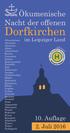 Dorfkirchen. Ökumenische Nacht der offenen. 10. Auflage. 2. Juli im Leipziger Land