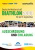 Deutsche Meisterschaft BIATHLON bis 13. September AUSSCHREIBUNG UND EINLADUNG