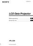 (1) LCD Data Projector. Bedienungsanleitung DE. Istruzioni per l uso VPL-CS Sony Corporation