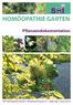 HOMÖOPATHIE GARTEN. Pflanzendokumentation. SHI Homöopathie Garten Steinhauserstrasse Zug