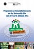 Programm zur Gesundheitswoche an der Universität Ulm vom 07. bis 10. Oktober 2013