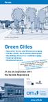 Green Cities OTTI. 29. bis 30. September 2011 Hochschule Regensburg. Forum.