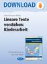 DOWNLOAD. Lineare Texte verstehen: Kinderarbeit. Ulrike Neumann-Riedel. Downloadauszug aus dem Originaltitel: Sachtexte verstehen kein Problem!
