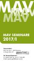 MAV MAV 2017/I. Veranstalter: BGV Trier SB 2 MAV-Seminare in Kooperation mit: