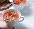 Vorspeisen und Suppen. Für den kleinen Hunger. 3 Tomatencremesuppe mit Holsteiner Feta 15 und Sahnehaube 15 4,10 Euro