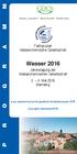 Wasser Fachgruppe Wasserchemische Gesellschaft. Jahrestagung der Wasserchemischen Gesellschaft Mai 2016 Bamberg