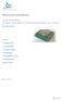 Benutzerhandbuch. Avisaro WLAN Modul mit RS232, CAN, RS485, I2C oder SPI Schnittstelle und I/O Ports. Inhalt. für Produkt W