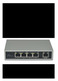 POE-Switch mit 5 RJ-45 10/100 Mbit/s Ports und Netzadapter