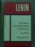 W.I. Lenin Drei Quellen und drei Bestandteile des Marxismus