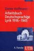 Arbeitsbuch Deutschsprachige Lyrik seit 1945